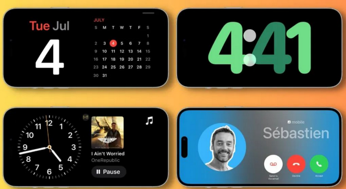 大观苹果手机维修分享iOS17横屏充电待机显示有什么好处 