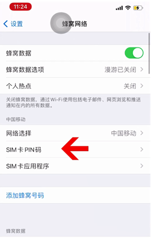 大观苹果14维修网分享如何给iPhone14的SIM卡设置密码 