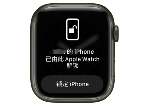 大观苹果手机维修分享用 AppleWatch 解锁配备面容 ID 的 iPhone方法 