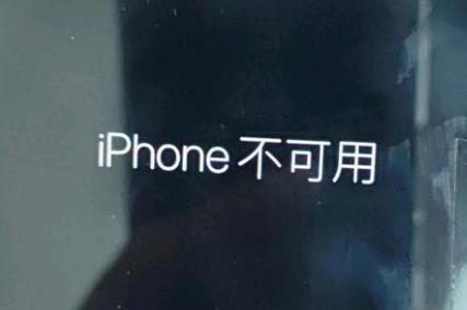 大观苹果服务网点分享锁屏界面显示“iPhone 不可用”如何解决 