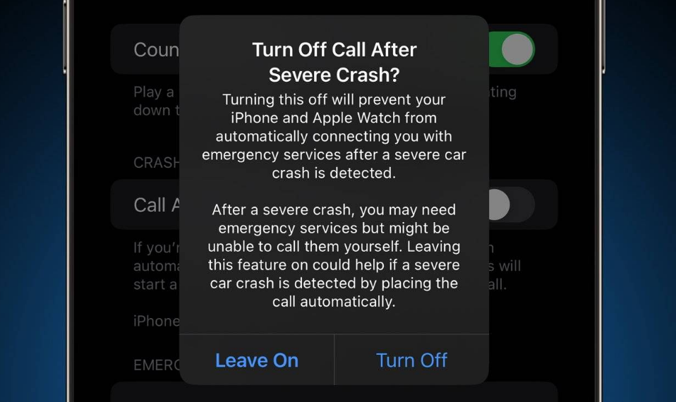 大观苹果14维修分享 iPhone 14 和 Apple Watch 上关闭崩溃检测 