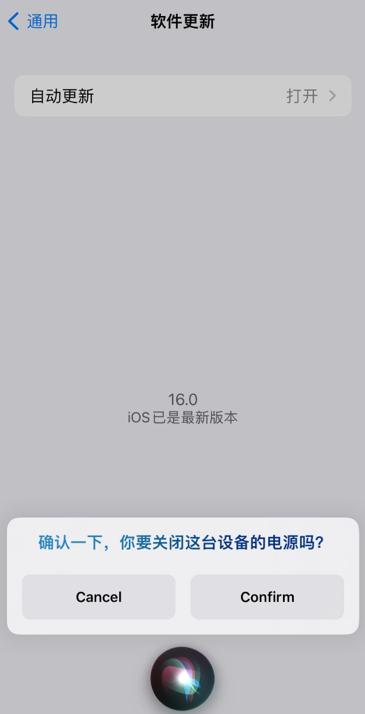 大观苹果手机维修分享iOS 16 新功能：呼叫 Siri 即可让 iPhone 关机 